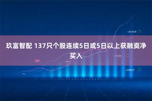 玖富智配 137只个股连续5日或5日以上获融资净买入